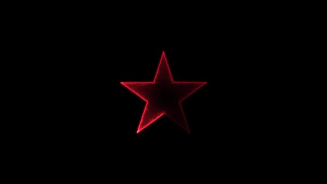 White laser effect neon star glowing frame background with repetitive motion animation and flashing, bright neon light effect isolated on black, 4k graphic animation video loop, 4k video