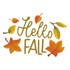 Hello fall lettering © Vexels