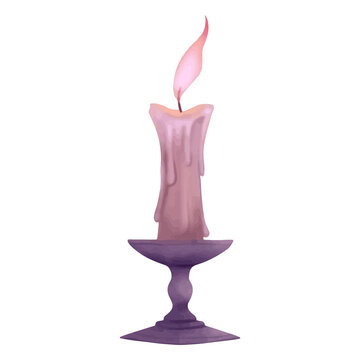 Classic purple candlestick