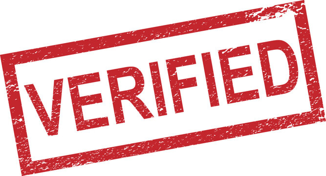 Verified rubber stamp seal