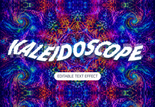 Kaleidoscope Text Effect