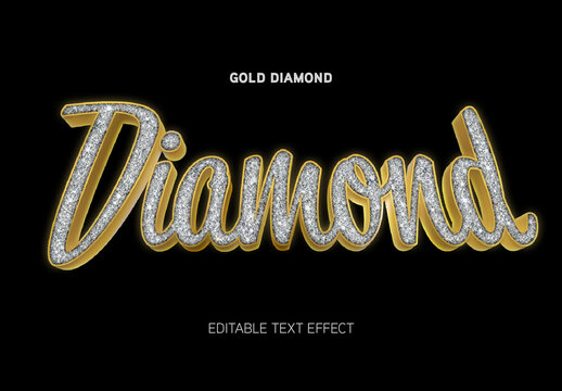 Gold Diamond Text Effect