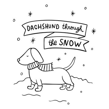 Dachshund through the snow - pun quote