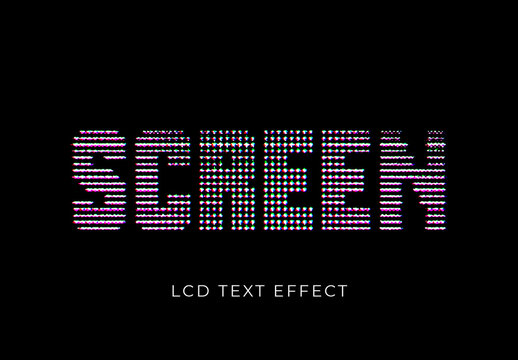LCD Text Effect