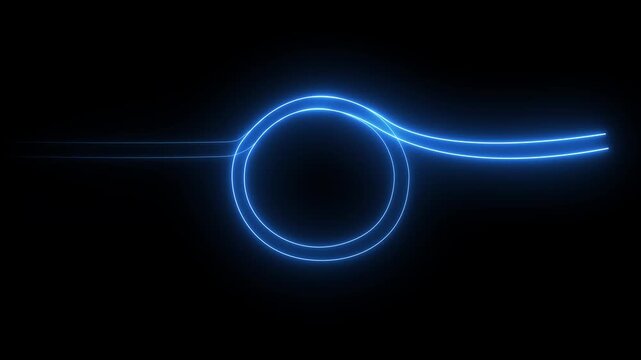 Artificial intelligence AI and machine learning concept. Abstract technology background in blue color.4k video.