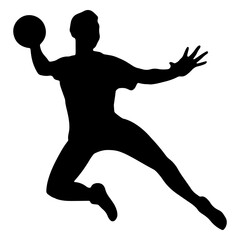 Fototapeta premium Dodgeball champion silhouette
