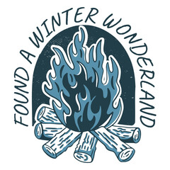 Fototapeta premium Found a winter wonderland lettering mount