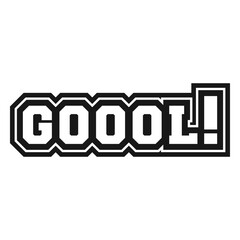 Goool word sticker © Vexels