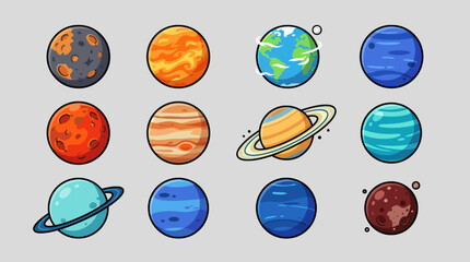 Planet icons collection © Johnsoon