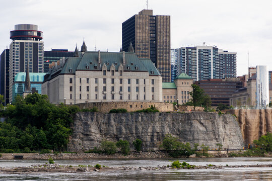 Supreme Court of Canada building above Ottawa River
