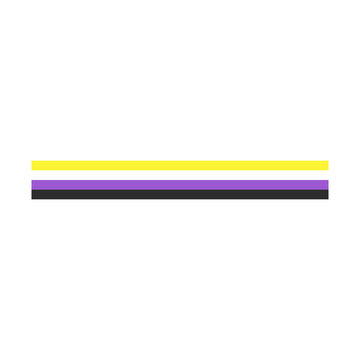 Nonbinary Pride Flag Stripe Divider Colorful Border Banner