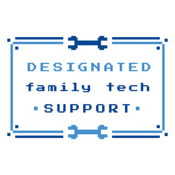 The logo for designated family tech support