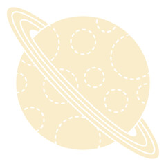 The planet saturn with a circle around it © Vexels