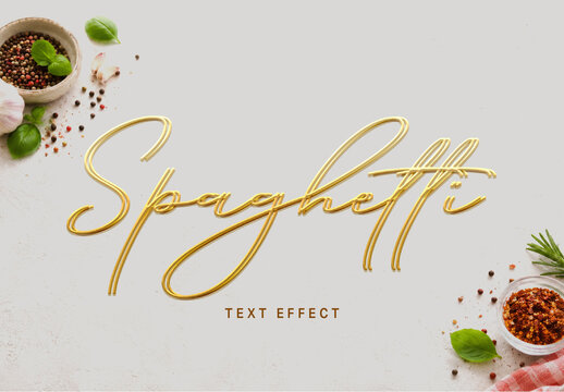 Spaghetti Text Effect