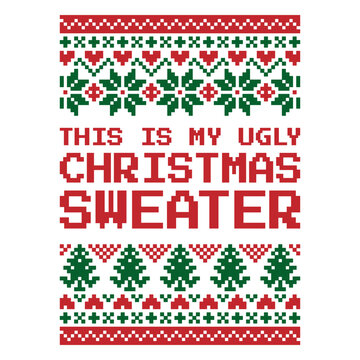 Funny ugly christmas sweater design