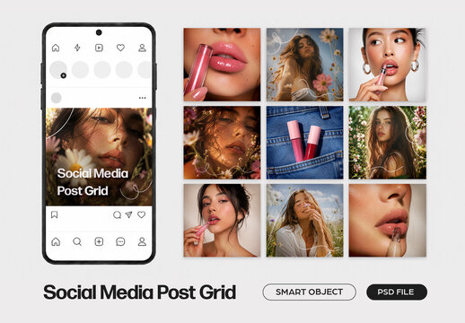Instagram Social Media Post Grid
