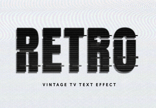 Vintage TV Text Effect