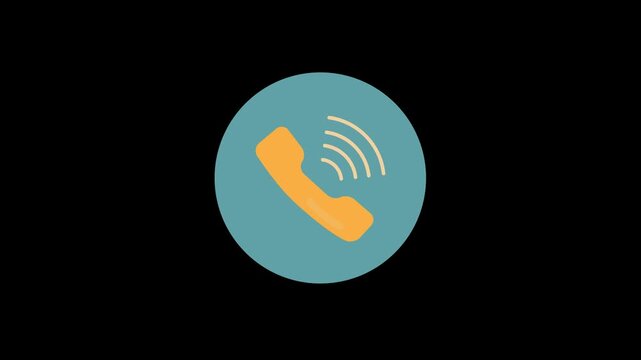 Phone Call Icon Animation | Calling Communication Motion Graphic
