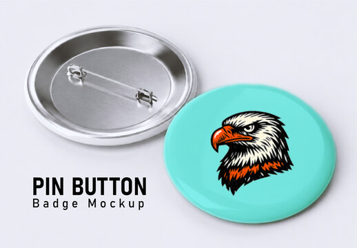 Pin Button Badge Mockup