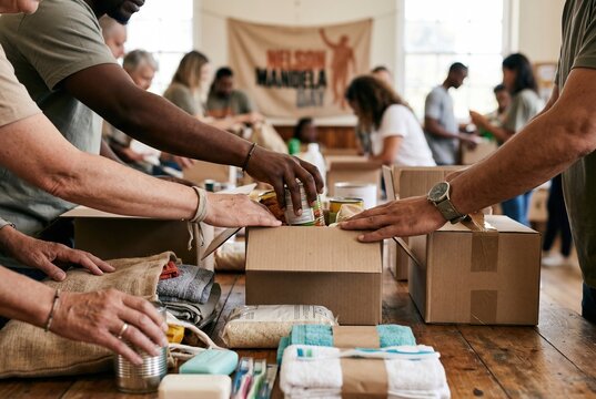 Heartfelt hands assemble care packages for Nelson Mandela Day community service