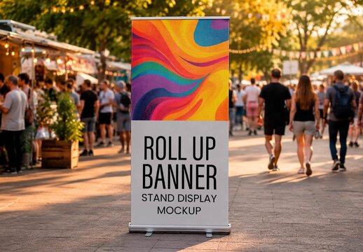 Rollup Banner Stand Display Mockup