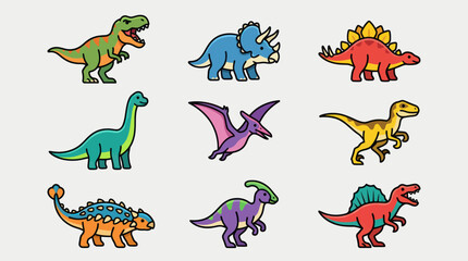 Various dinosaur illustrations © Hylios