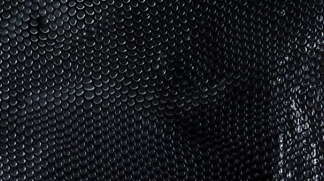 Layered Transparent Bubble Wrap Plastic Sheets Animation with Wrinkled Packaging Film Texture, Realistic Protective Material Background for Motion Graphics and Advertising