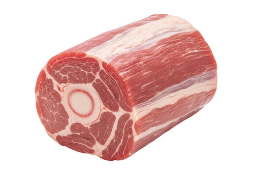 Fresh raw oxtail piece of meat with bone for cooking delicious beef soup and stew dishes