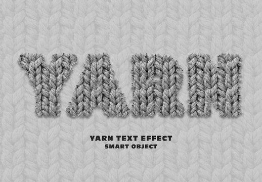 Yarn Text Effect