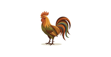 Stylized Rooster Vector Illustration © Mardiyo