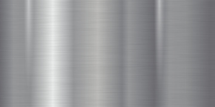 Metalic hairline stainless texture background. Abstract gradient bright and shiny light reflection brushed steel metal texture. Illustration for background, web, wallpaper, print