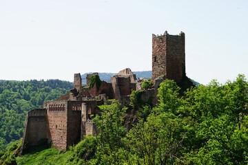 Obraz premium Ruins of Château de Saint-Ulrich in Alsace, France