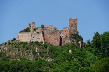 Obraz premium Ruins of Château de Saint-Ulrich in Alsace, France