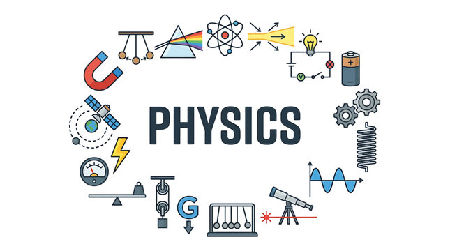 A comprehensive visual representation of fundamental physics concepts and scientific principles, ideal for educational content and academic exploration