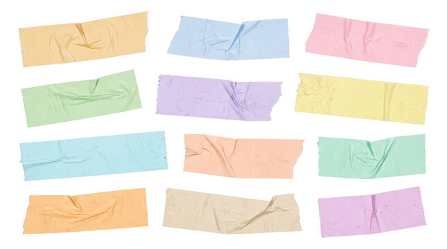 Colorful crumpled paper collection on white background