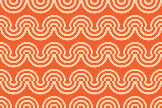 Geometric Pattern Background Circle Shapes and Designs Orange Colors