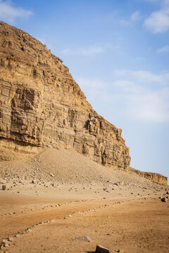 Rock caves at Ventanilla Wetlands, Callao, Peru
