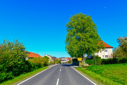 Ortseingang von Wittgenborn bei W&auml;chtersbach in Hessen, Deutschland