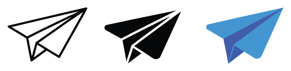 Paper plane icon with send message button symbol for digital communication, email and online sharing, vector design ©   welcome SAIFUL
