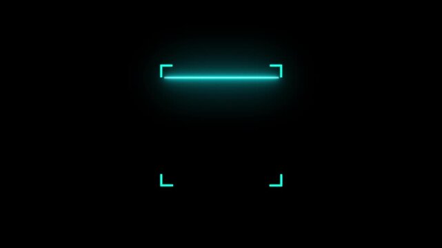 QR Code Scanner Animation on green screen. Futuristic barcode quick-response code scanning Bar. scan any Documents on a black background