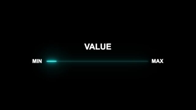 The concept of business value added. increase value, company value add, growth plan on black background. neon glow line animation. 4k