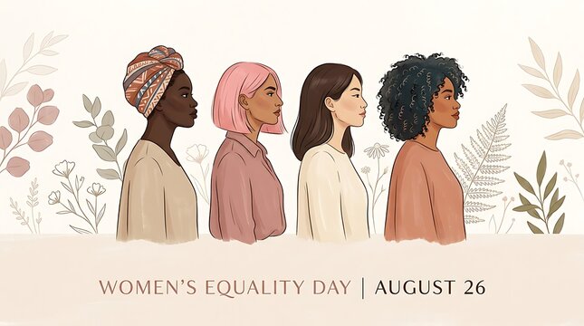 Women's equality day profile portraits of diverse women illustrating inclusion with equality diversity portrait inclusion