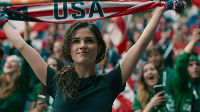 Joy and pride fill the stadium as fans cheer for their team during the game