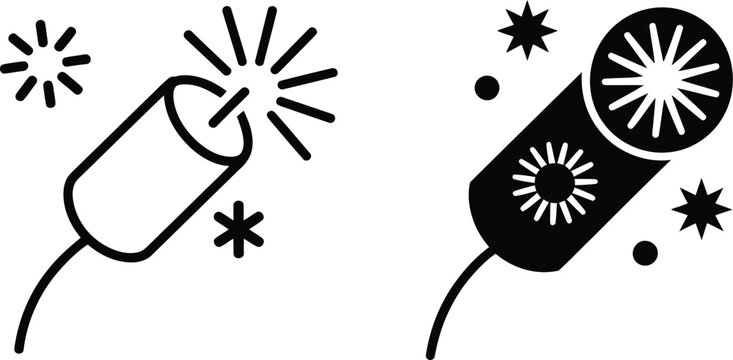 Firecracker celebration event burst effect icon