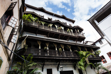Budynki i elementy dekoracyjne w Stone Town Zanzibar Tanzania © kubikactive