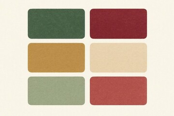 Fototapeta premium Retro Christmas color samples ideal for printable crafts and cozy winter design work.