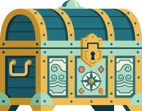 Vintage Treasure Chest with Lock.