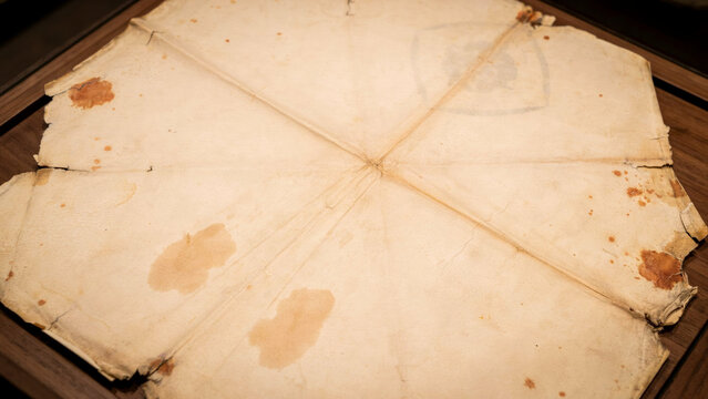Old vintage letter with visible postmark and stamps on aged paper, postmark