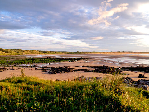 Fraserburgh Beach seen from Cairnbulg Point, Aberdeenshire, Scotland