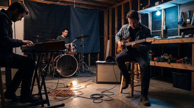 Converted Garage Band Run Through Under Mixed Practical Light
